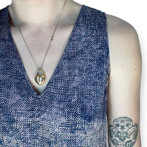 NWOT Rebecca Taylor Womens Blue Purple Geometric Ruffle Silk Mini Dress Sz 6 - Picture 5 of 8